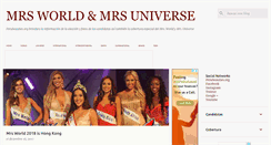 Desktop Screenshot of mrsworld.perubeauties.org